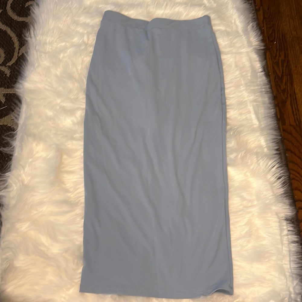 Small Windsor Light Blue Pencil Skirt